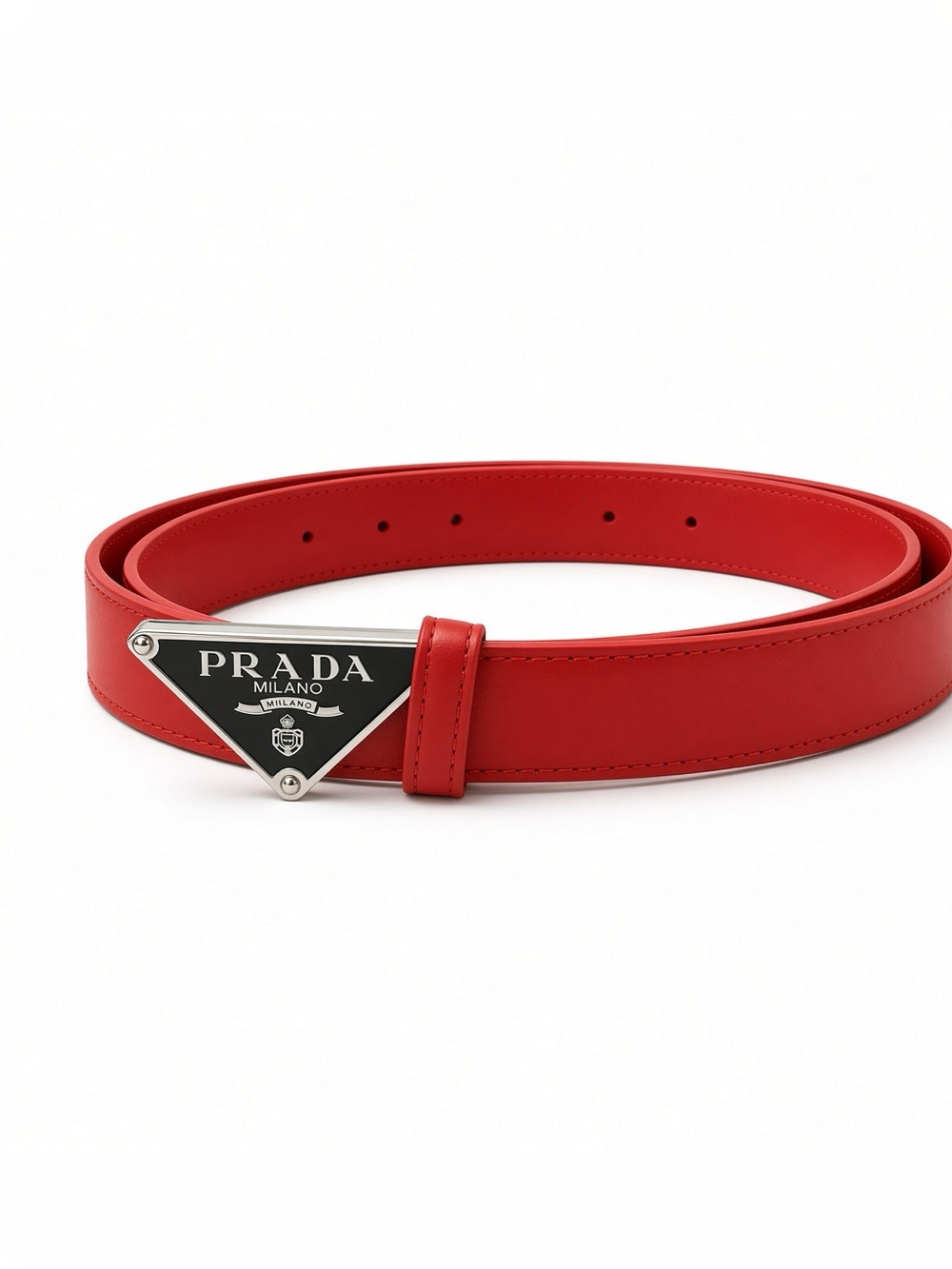 Brand New FASHION Red Triangle Logo Belt